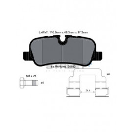 Plaquettes de frein Pagid T8061 Street+