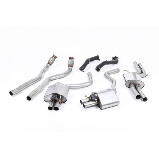 AUDI RS6 C7 4.0 TFSI 560CV 2013-2018 Ligne complète décatalysée non-resonated MILLTEK AUDI RS6 C7 4.0 TFSI 560CV 2013-2018 Ligne complète décatalysée non-resonated MILLTEK