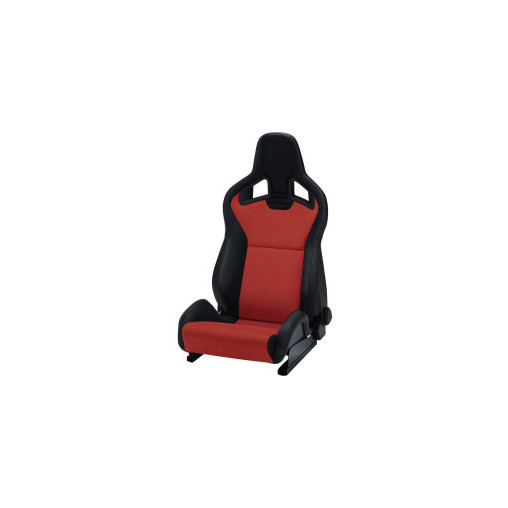 Siège baquet RECARO Sportster CS avec pack Climat - Dinamica Rouge / Simili Cuir Noir