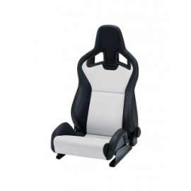 Siège baquet RECARO Sportster CS avec pack Climat - Dinamica Gris / Simili Cuir Noir côté droit