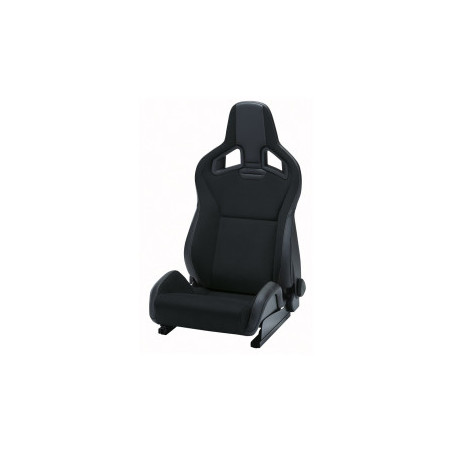 Siège baquet RECARO Sportster CS avec airbag universel latéral et pack Climat - Dinamica Noir / Simili Cuir Noir côté droi