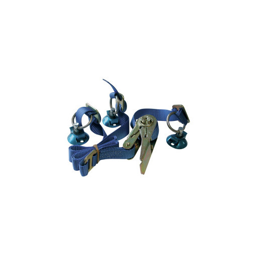 Sangle bleue pour roue de secours 3 Crochets Attaches Rapides Alu