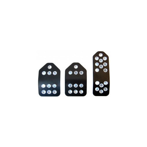 Kit 3 Pédales GT2i Race & Safety Noir / Argent avec Visserie
