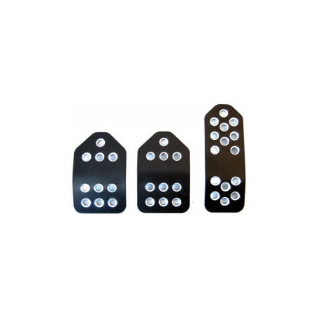 Kit 3 Pédales GT2i Race & Safety Noir / Argent avec Visserie