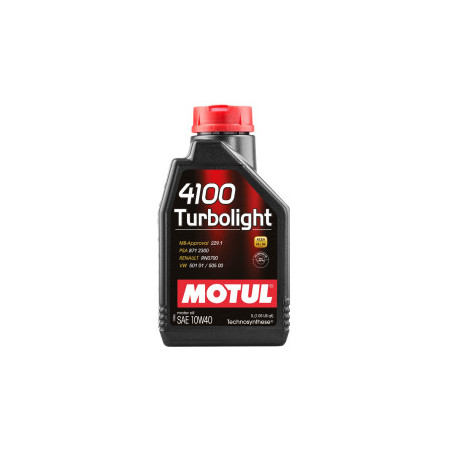 Huile moteur MOTUL 4100 TURBOLIGHT 10W40 - bidon de 1L