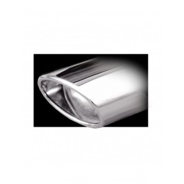 Sortie Echappement Inoxcar Ovale Diamètre 120x80 Oblique Chromé longueur 250mm