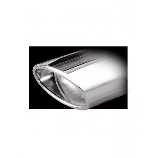 Sortie Echappement Inoxcar Ovale Diamètre 120x80 Oblique Chromé longueur 250mm