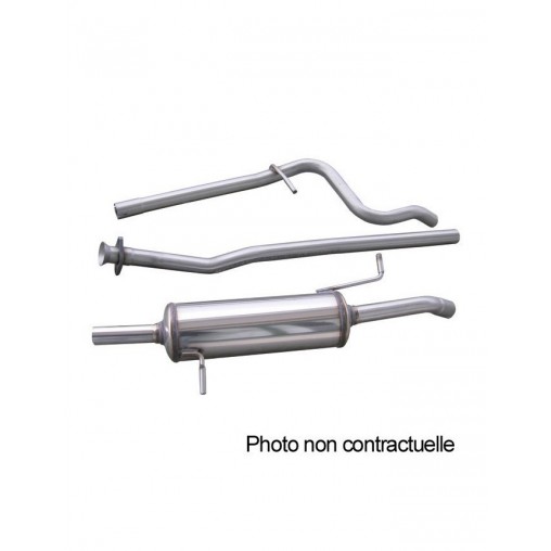 Ligne Groupe N Inox Inoxcar 54mm Peugeot 206 2.0 S16 1sonde