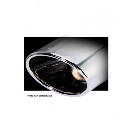 Sortie Echappement Inoxcar Ovale Diamètre 150x105 Chrome longueur 300mm