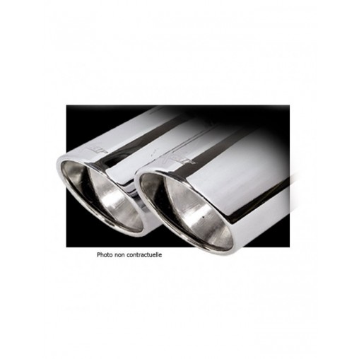 Sortie Echappement Inoxcar 2x80 X-Race Chrome longueur 230mm