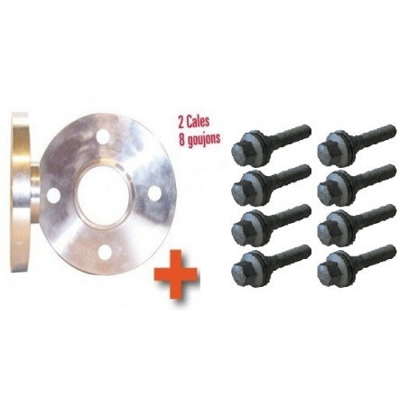 Pack Elargisseurs de Voies 12 16 ou 20 mm Peugeot Citroen + Vis Longues