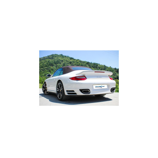 Silencieux arrière droit + gauche Inoxcar pour Porsche 911 997.2 turbo 3.8 Cabriolet 4WD après 2009