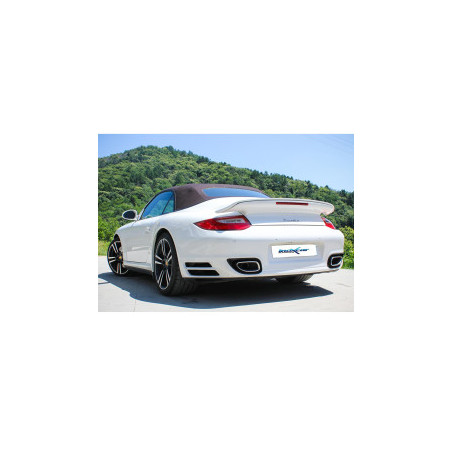 Silencieux arrière droit + gauche Inoxcar pour Porsche 911 997.2 turbo 3.8 Cabriolet 4WD après 2009