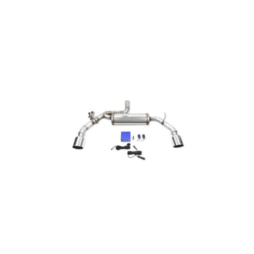 Silencieux avec valve Inoxcar droit + gauche 100mm Racing pour Alfa Romeo Giuletta 1750Tbi Veloce 240cv après 2016