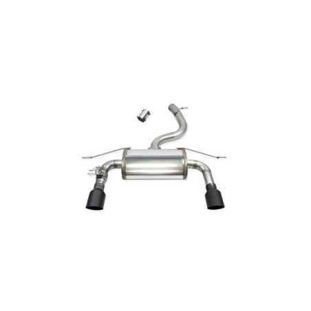 Silencieux arrière avec valve Black Ceramic Inoxcar pour Audi TT (8S) 2,0TFSI Coupé Quattro S-Line 2014-2018