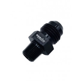 Adaptateur Mâle/Mâle OBP 1/4NPT-JIC aluminium noir