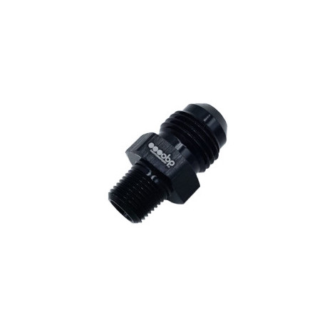 Adaptateur Mâle/Mâle OBP 1/4NPT-JIC aluminium noir