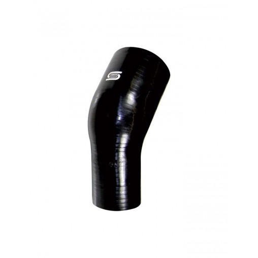 Coude Réducteur Silicone Silicon Hoses 102-76mm 45° Noir