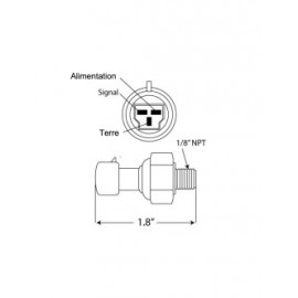 Sonde pour manomètre de pression d'huile Prosport