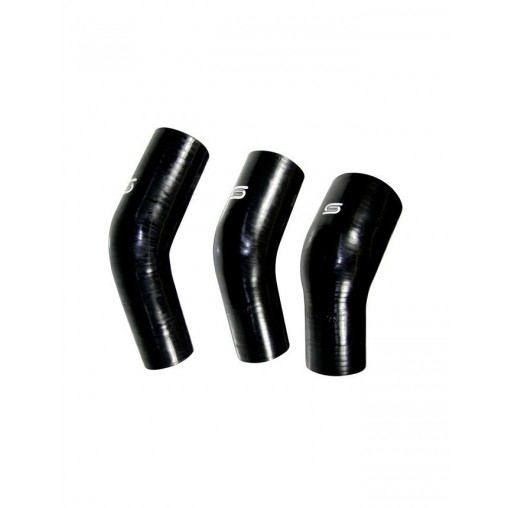 Coude Réducteur Silicone Silicon Hoses 63-51mm 45° Noir