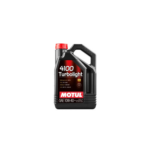 Huile moteur MOTUL 4100 TURBOLIGHT 10W40 - bidon de 5L