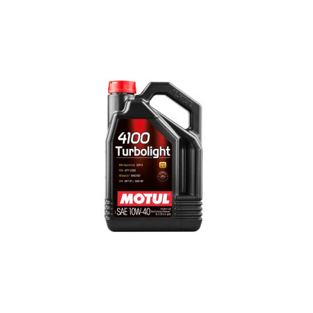 Huile moteur MOTUL 4100 TURBOLIGHT 10W40 - bidon de 5L