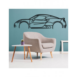 Décoration à poser Art Design support acier - silhouette Alfa Romeo 4C