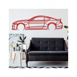 Décoration à poser Art Design support acier - silhouette Ford MUSTANG GT