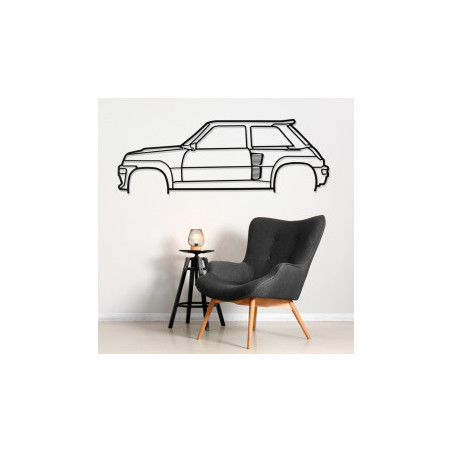 Décoration murale Art Design - silhouette Renault R5 ALP. CLASSIC