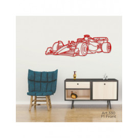 Décoration à poser Art Design support acier - silhouette Formule 1 - FRONT Décoration à poser Art Design support acier - silhouette Formule 1 - FRONT
