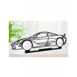 Décoration à poser Art Design support acier - silhouette Alfa Romeo 4C