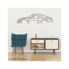 Décoration à poser Art Design support acier - silhouette Alpine A110 CLASSIC Décoration à poser Art Design support acier - silhouette Alpine A110 CLASSIC
