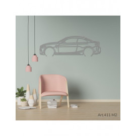 Décoration à poser Art Design support acier - silhouette BMW M2 Décoration à poser Art Design support acier - silhouette BMW M2