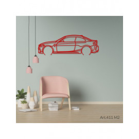 Décoration à poser Art Design support acier - silhouette BMW M2 Décoration à poser Art Design support acier - silhouette BMW M2