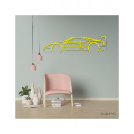 Décoration à poser Art Design support acier - silhouette Ferrari F40