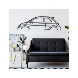 Décoration à poser Art Design support acier - silhouette Fiat 500-695