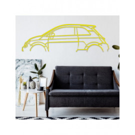 Décoration à poser Art Design support acier - silhouette Fiat 500-695