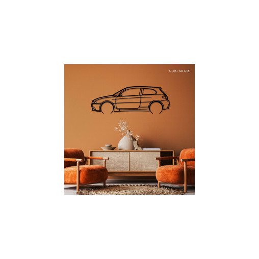 Décoration murale Art Design - silhouette Alfa Romeo 147 GTA