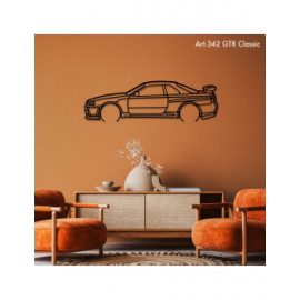 Décoration à poser Art Design support acier - silhouette Nissan GTR Classic Décoration à poser Art Design support acier - silhouette Nissan GTR Classic