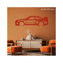 Décoration à poser Art Design support acier - silhouette Nissan GTR Classic Décoration à poser Art Design support acier - silhouette Nissan GTR Classic