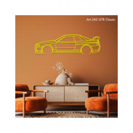 Décoration à poser Art Design support acier - silhouette Nissan GTR Classic Décoration à poser Art Design support acier - silhouette Nissan GTR Classic