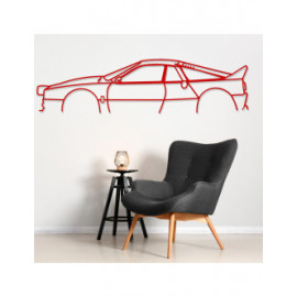 Décoration à poser Art Design support acier - silhouette Lancia 037 CLASSIC