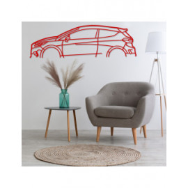 Décoration à poser Art Design support bois - silhouette Ford FIESTA ST