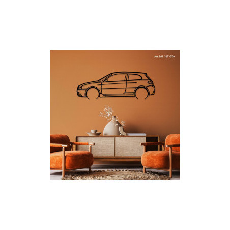Décoration murale Art Design - silhouette Alfa Romeo 147 GTA