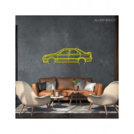 Décoration à poser Art Design support acier - silhouette Peugeot 405 GTi Décoration à poser Art Design support acier - silhouette Peugeot 405 GTi