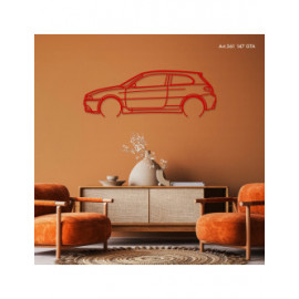 Décoration à poser Art Design support acier - silhouette Alfa Romeo 147 GTA