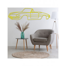 Décoration à poser Art Design support acier - silhouette Alfa Romeo SPIDER DUET - FRONT Décoration à poser Art Design support acier - silhouette Alfa Romeo SPIDER DUET - FRONT