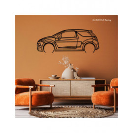 Décoration à poser Art Design support acier - silhouette Citroen DS3 RACING