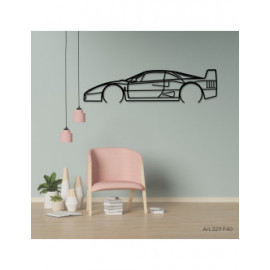 Décoration à poser Art Design support acier - silhouette Ferrari F40