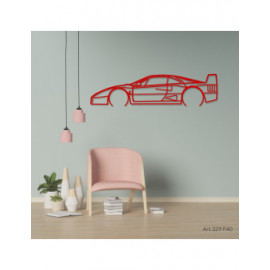 Décoration à poser Art Design support acier - silhouette Ferrari F40